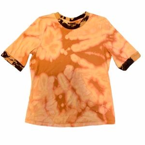 Custom Reverse Tie Dye Ringer Tee 100% Cotton
